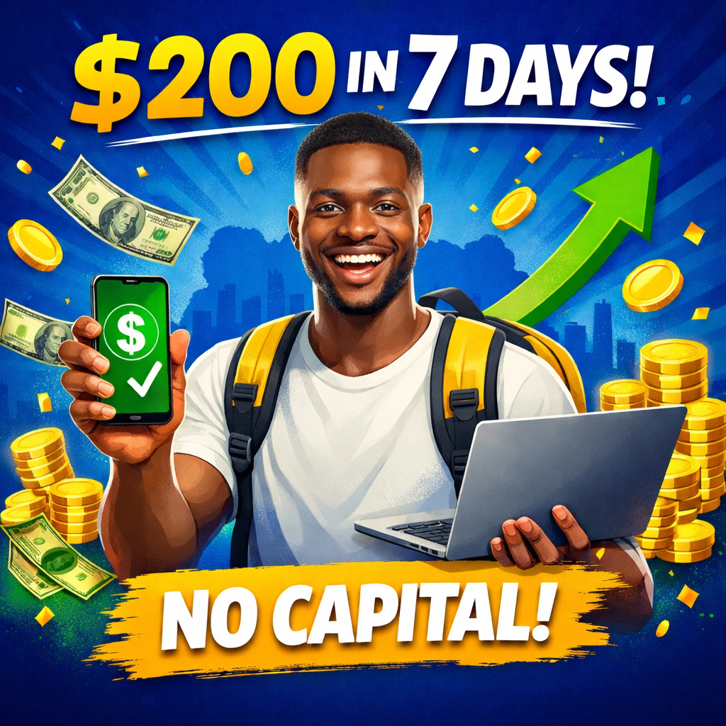 How to Make Money Online in Nigeria as a Student Without Capital (Proven 2026 Guide) | Make Money Arena Nigerian student making money online using smartphone without capital